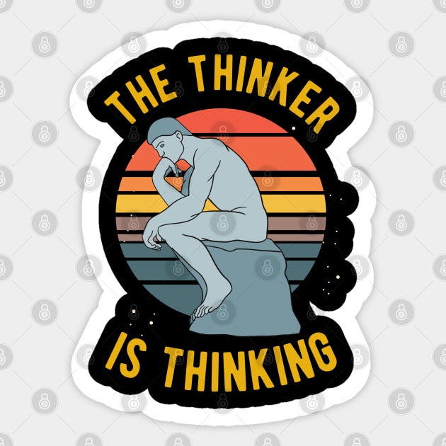 Rodin The Thinker Philosophy Thinking Sticker by isstgeschichte